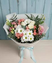 Букет цветов из:  Розы, Лизиантусы и Хризантемы #REPLACE_PRED# Советском Республики Крым