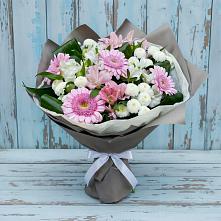 Букет цветов из:  Герберы, Альстромерии и Хризантемы #REPLACE_PRED# Советском Республики Крым