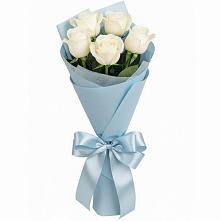 Букет 5 Белых роз Проуд #REPLACE_PRED# Советском Республики Крым