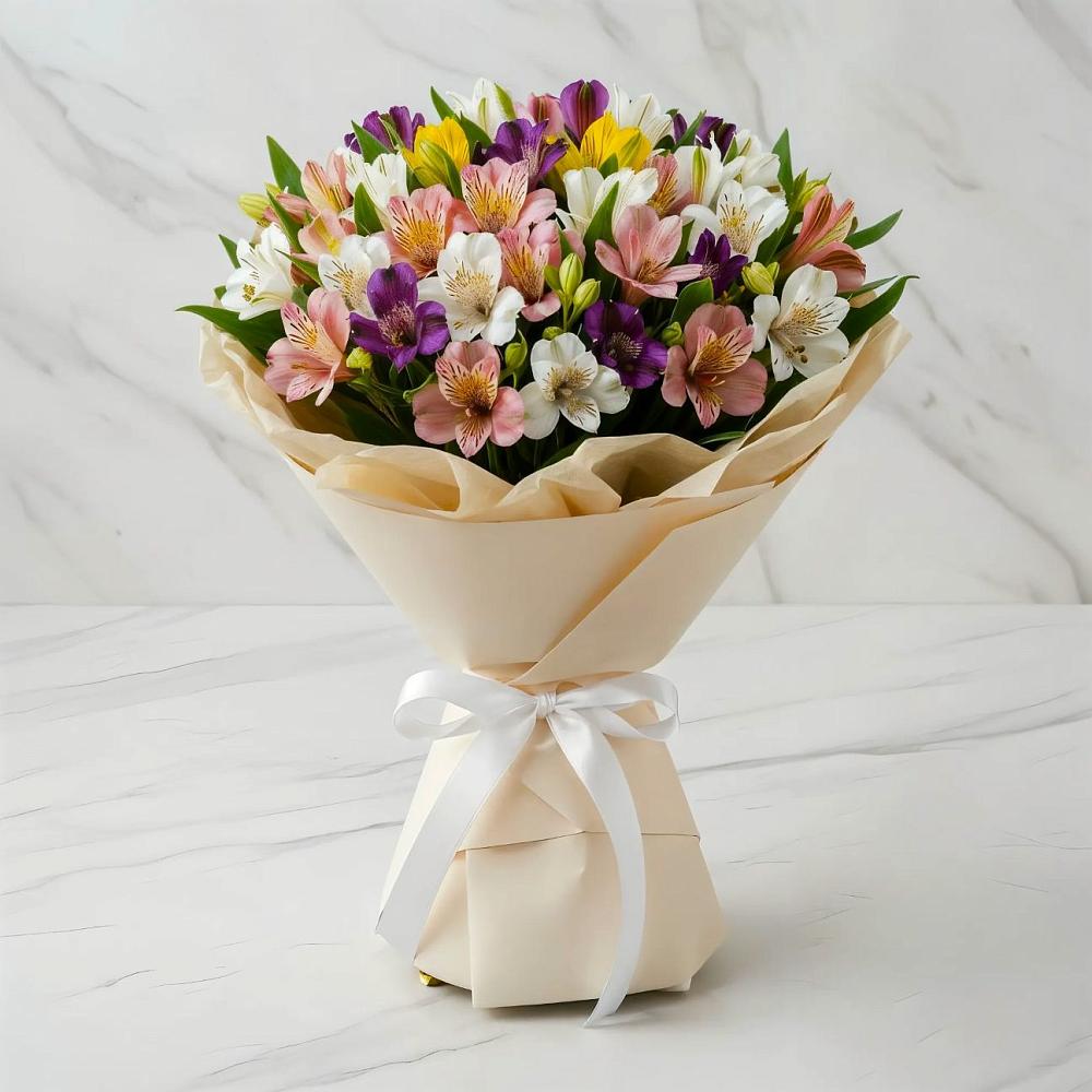 Букет цветов из: Альстромерии в Советском Республики Крым