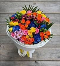 Букет цветов из:  Розы и Хризантемы в Советском Республики Крым
