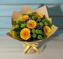 Букет цветов из:  Герберы и Хризантемы в Советском Республики Крым
