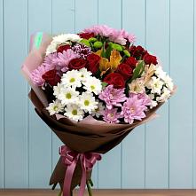 Букет цветов из:  Розы, Хризантемы и Альстромерии в Советском Республики Крым