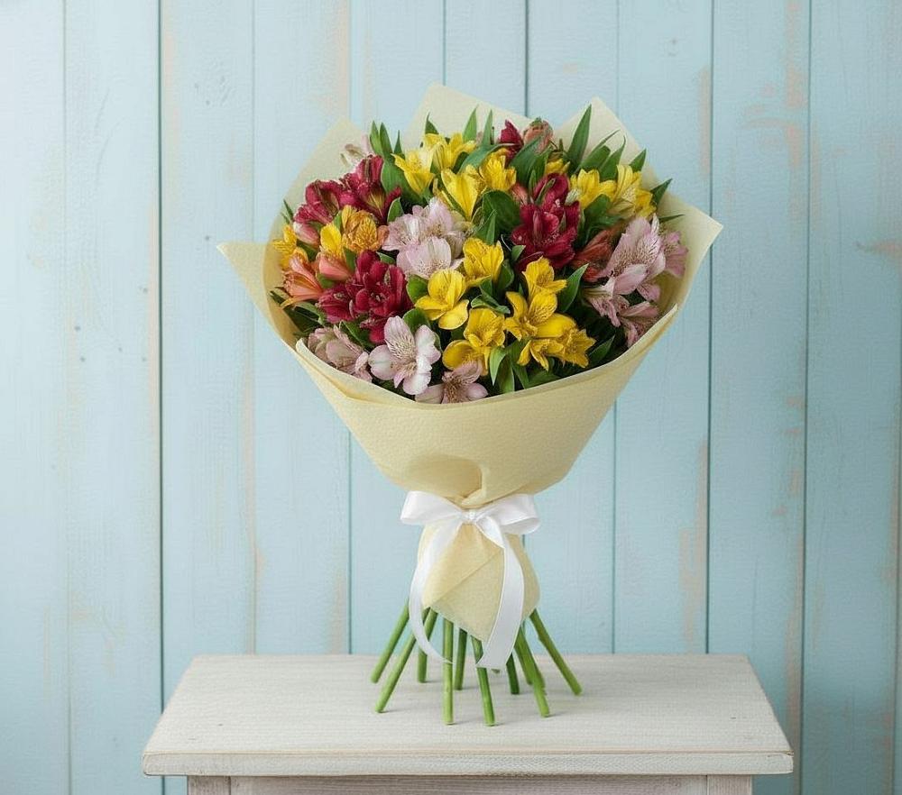 Букет цветов из: Альстромерии в Советском Республики Крым